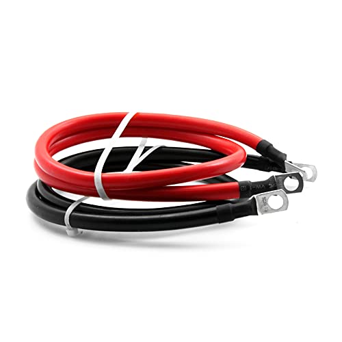 2 AWG Battery Cable 2 Gauge Pure Copper Battery Inverter Cables with 5