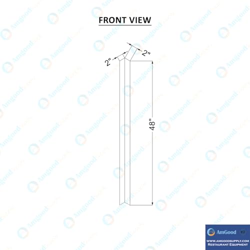 Pack of 5 2 in. x 2 in. x 48 in. Stainless Steel Inside Corner Guard