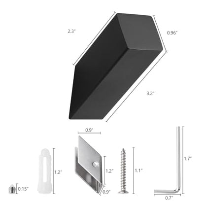 Black Towel Hooks (4 Count)
