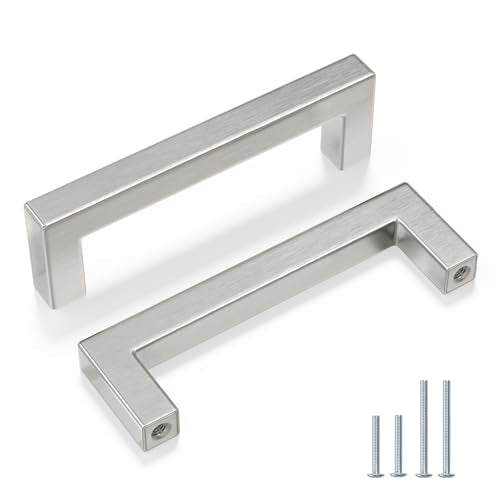 15 Pack 3-3/4 Inch Brushed Nickel Cabinet Pulls Kitchen Handles (15 Count)