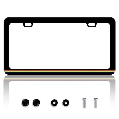 Gay Pride LGBTQ License Plate Frame Flower Stainless Steel 6x12 Inch 2