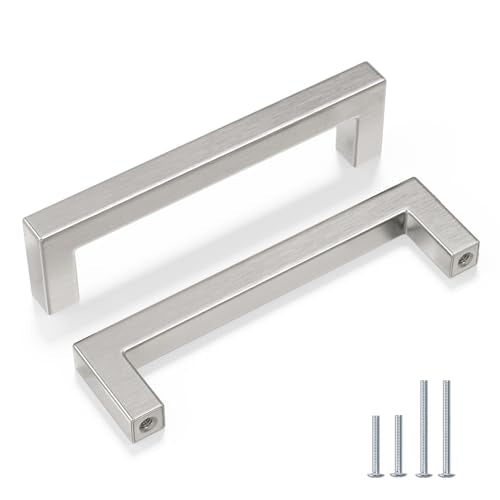 15 Pack 4 Inch Brushed Nickel Cabinet Pulls Drawer Handles (15 Count)