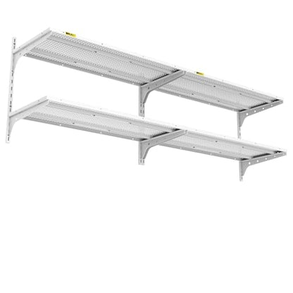 2 Pack 2 Tier 1.3x3ft Garage Shelving Wall Mounted (2 Count)