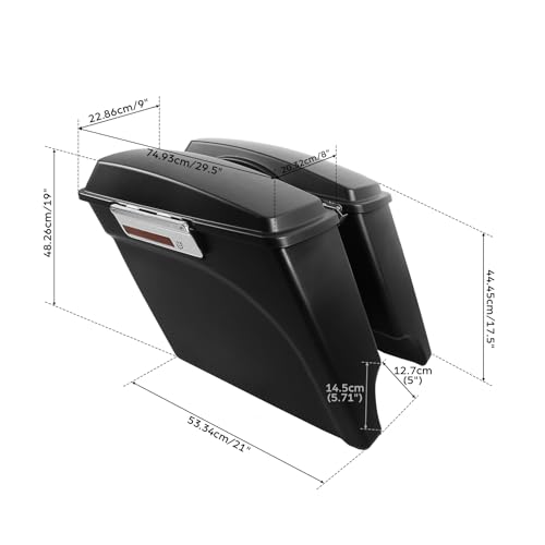 Motorcycle 5" Stretched Saddlebags Fit For Harley Touring 1993