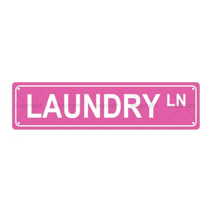 LAUNDRY LN SPACE Metal Tin Street Sign Bar Cafe Garage Cave Home Room Wall Bathroom Farmhouse Garden Porch Patio Decor