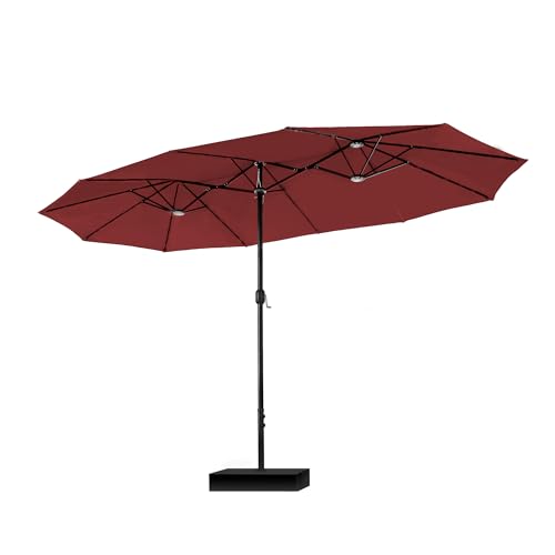 15ft Large Outdoor Patio Umbrella with Base Included