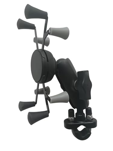 Motorcycle Phone Mount with Aluminum Alloy Arm and U