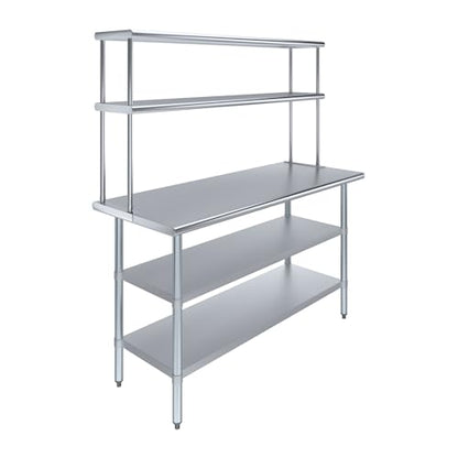 Stainless Steel Work Table with 2 Shelves