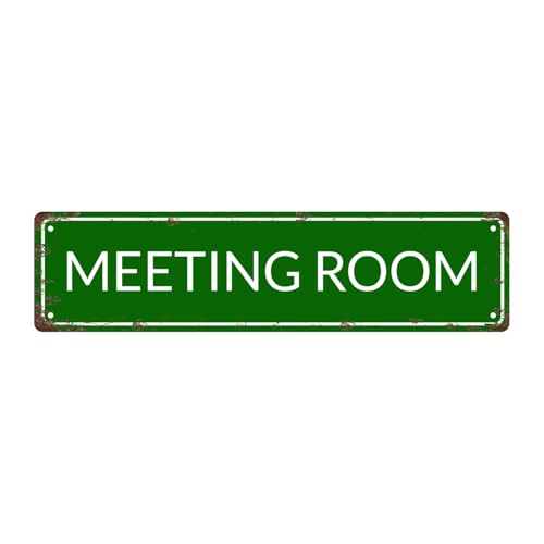 MEETING ROOM SPACE Metal Tin Street Sign Bar Cafe Garage Cave Home Room Wall Bathroom Farmhouse Garden Porch Patio Decor