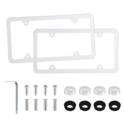 4 Holes Stainless Steel License Plate Frames