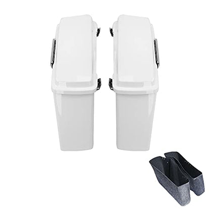 White Hard Saddlebags Fit for Harley Touring Road Glide King Street Glide Electra Glide 1994 (2 Count)
