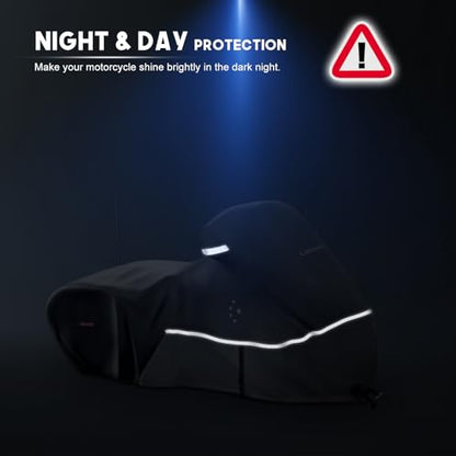 Motorcycle Cover LI LIBZAKI 600D Heavy Duty Storage for Touring Models Harley Davidson Road King