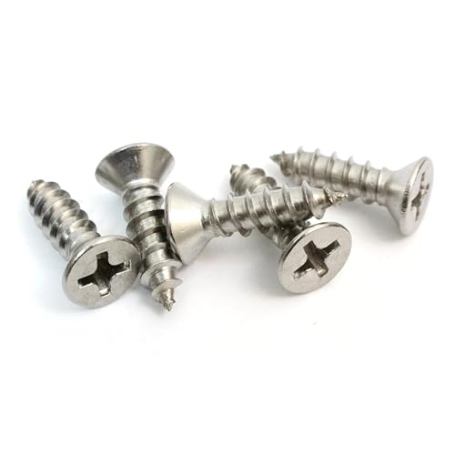6 x 1 2'' Stainless Steel Flat Head Phillips Wood Screw (100 Count)