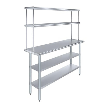 Stainless Steel Work Table with 2 Shelves