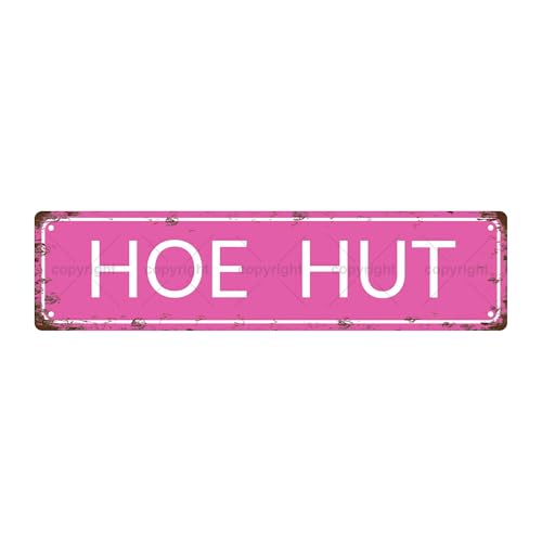 HOE HUT SPACE Metal Tin Street Sign Bar Cafe Garage Cave Home Room Wall Bathroom Farmhouse Garden Porch Patio Decor