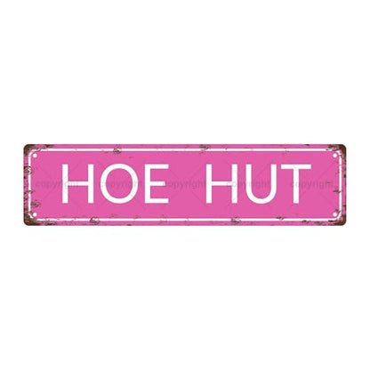 HOE HUT SPACE Metal Tin Street Sign Bar Cafe Garage Cave Home Room Wall Bathroom Farmhouse Garden Porch Patio Decor