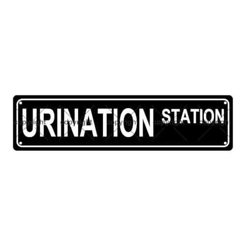 URINATION STATION SPACE Metal Tin Street Sign Bar Cafe Garage Cave Home Room Wall Bathroom Farmhouse Garden Porch Patio Decor