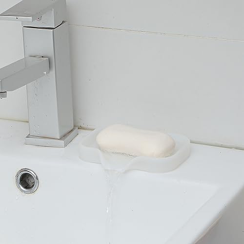 Silicone Soap Dish with Drain Spout