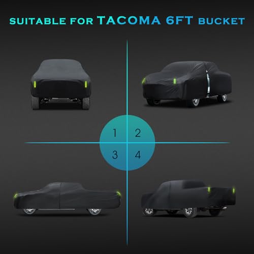 Car Cover Waterproof All Weather Full Outdoor Pickup Truck Cover Rain UV Protection