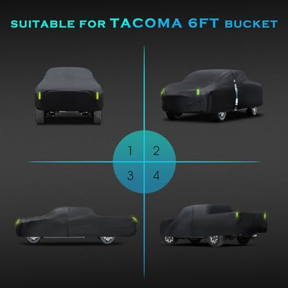 Car Cover Waterproof All Weather Full Outdoor Pickup Truck Cover Rain UV Protection