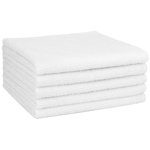 White Microfiber Cleaning Cloth 5PK (5 Count)