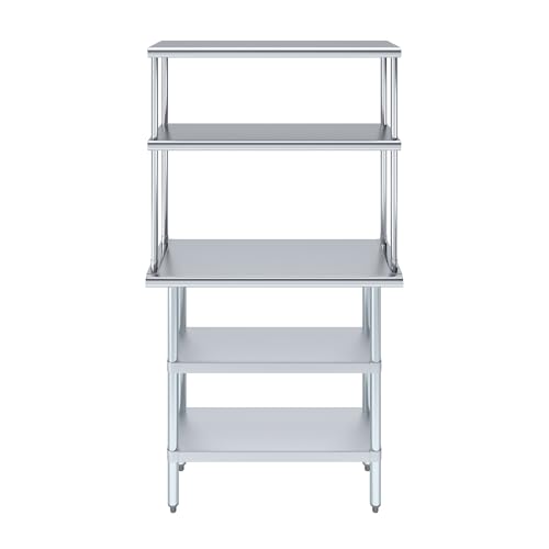 Stainless Steel Work Table with 2 Shelves