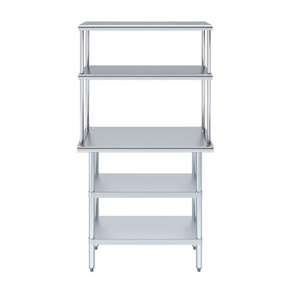 Stainless Steel Work Table with 2 Shelves