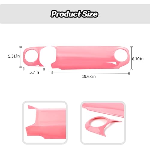 2pcs for 2024+ Jeep Wrangler JL Pink Interior Accessories Center Console Dash Panel Cover Trim