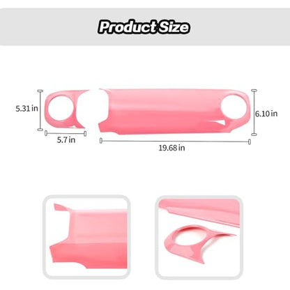 2pcs for 2024+ Jeep Wrangler JL Pink Interior Accessories Center Console Dash Panel Cover Trim