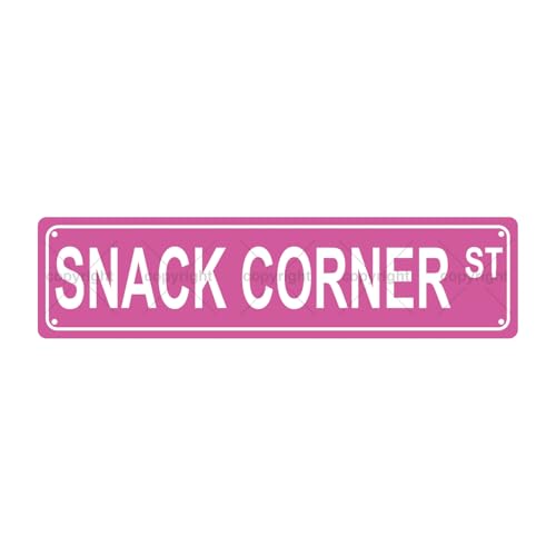 SNACK CORNER ST SPACE Metal Tin Street Sign Bar Cafe Garage Cave Home Room Wall Bathroom Farmhouse Garden Porch Patio Decor