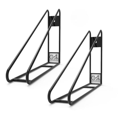 Bike Wall Mount Vertical Bike Hanger for Home Space Saving Rack Storage Mount for Garage or Home Bicycle Holder for Mountain Bikes Road Bikes Holds up to 77lbs Black (2 Count)