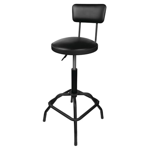 W85016 Pneumatic Shop Stool with Removable Backrest