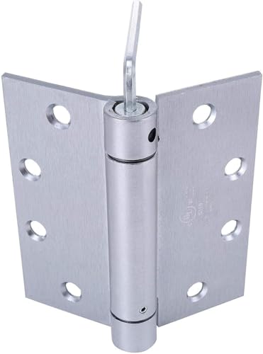 2 Pack 4.5"x4.5" Brushed Satin Chrome Self Closing Reversible Door Hinge (2 Count)