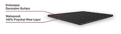 Small Coin Pattern Vinyl Garage Flooring Mat (187 Sq Ft)