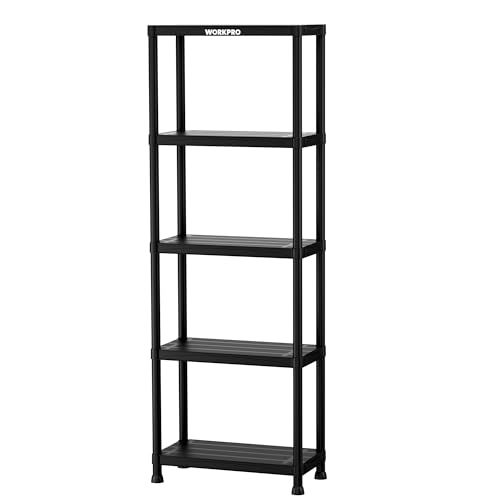5 Tier Plastic Storage Shelves (5 Count)