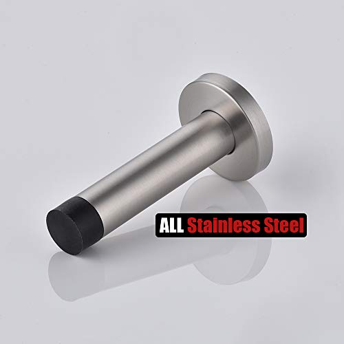 Door Stopper 304 Stainless Steel Thicken 1mm Sound Dampening Door Stop Bumper Wall Protetor 4 Pack