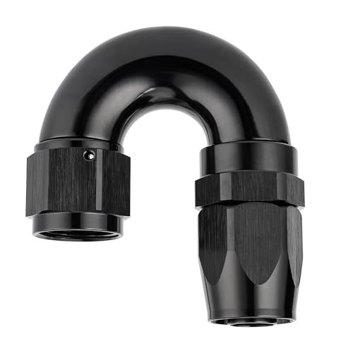 10AN 180 Degree One Piece Full Flow Hose End Fitting Swivel for CPE Braided Hose
