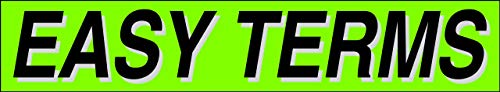 Ez line Vinyl Windshield Stickers 3 Dozen 15 Inch Chartreuse Slogan Dealership Pro Pack for Car Lots (36 Count)