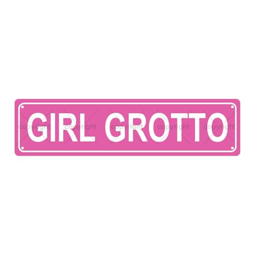 GIRL GROTTO SPACE Metal Tin Street Sign Bar Cafe Garage Cave Home Room Wall Bathroom Farmhouse Garden Porch Patio Decor