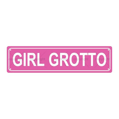 GIRL GROTTO SPACE Metal Tin Street Sign Bar Cafe Garage Cave Home Room Wall Bathroom Farmhouse Garden Porch Patio Decor