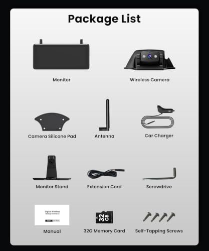 RV Backup Camera Wireless Plug and Play Compatible with Most RV