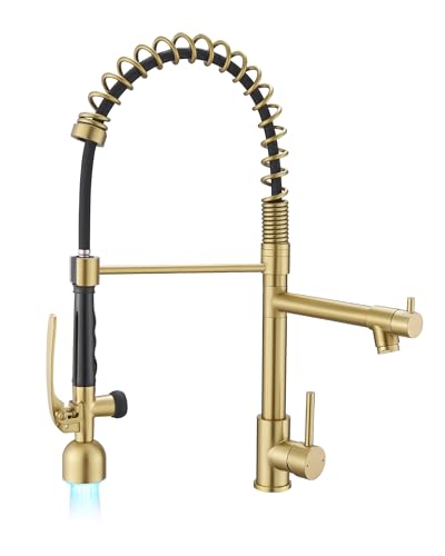 High Arc Brushed Gold Pull