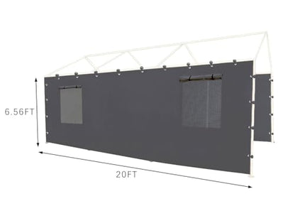 Sidewall Panel with Mesh Windows and Elastic Ball Bungees
