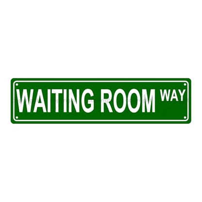WAITING ROOM WAY SPACE Metal Tin Street Sign Bar Cafe Garage Cave Home Room Wall Bathroom Farmhouse Garden Porch Patio Decor