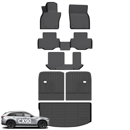 Floor Mats Backseat Cargo Liner for Mazda CX90 2024