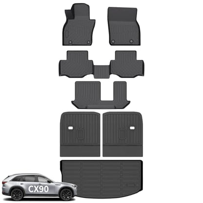 Floor Mats Backseat Cargo Liner for Mazda CX90 2024