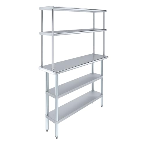 Stainless Steel Work Table with 2 Shelves