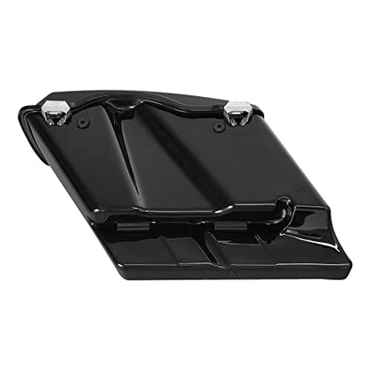 Motorcycle Stretched Saddlebags Vivid Black 5" Extended Hard Saddle Bags W