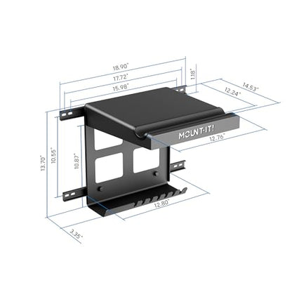 Bike Wall Mount Rack with Shelf and Hooks