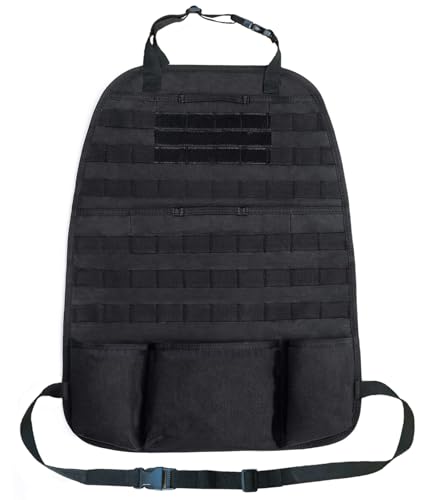 Car Seat Back Organizer Tactical MOLLE Panel Back Seat Storage Bag Universal Car Seat Cover Protector